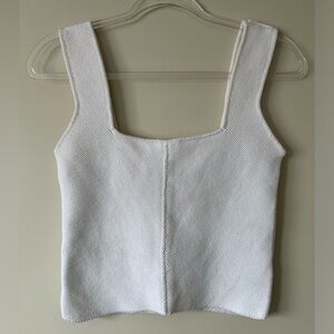 Forever 21 White Square Neck Tank Size Large